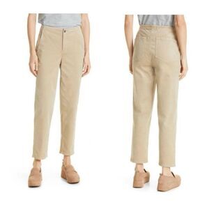 NWT Eileen Fisher Organic Cotton Blend Corduroy Cropped Pants